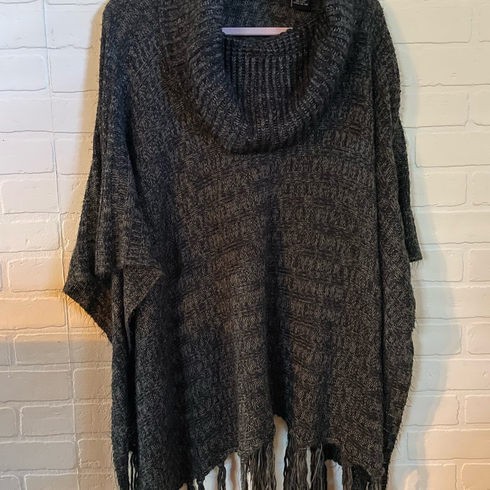 Cowl Neck Women's Poncho